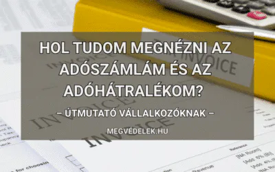 Hol tudom megnézni az adószámlám és az adóhátralékom? Útmutató vállalkozóknak